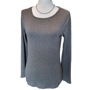 A New Day Heathered Charcoal Long Sleeve Top – Size Medium